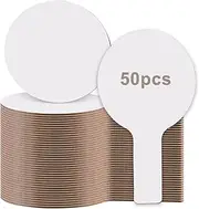 50 Pcs Dry Erase Answer Paddles,Handheld Double Sided Erasable White Boards,Mini Dry Erase Paddles Small Dry Erase Signs Auction Paddles for Classroom Office Meeting Voting Bridal Shower Games