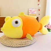 Yellow Goldfish Stuffed Animal Soft Cute Fish Plush Pillow Toy for Kids,13.8 inch