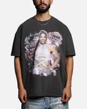 Culture Kings X Wwe Bianca Belair Vintage T-shirt Black Wash - Size S