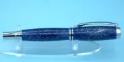 Artisan Jr. Gentlemen's Rollerball Pen in Chrome with DiamondCast Tanzanite Body