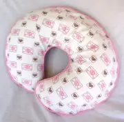 Pink Skulls & Crossbones Hearts Nursing Pillow Cover - fits Boppy - Sample Sale