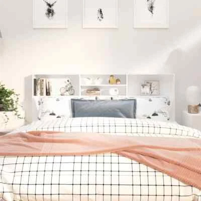 Bed Headboard Cabinet Shelf Storage Rack Bedhead Organiser Bedroom Bookcase