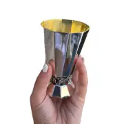 Twelve Tribes of Israel Shabbat Kiddush Cup in Sterling Silver Hanukkah Gift