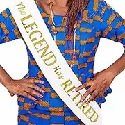 The Legend Has Retired Sash – Elegant Gold Foil Legendary Sashes for Both Women and Men & a Large Safety Pin. Perfect for Retirement Parties by JPACO