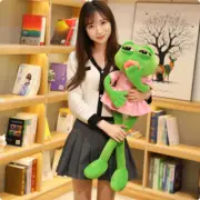 80cm Giant Sad Frog Plush Toy Soft Stuffed Pillow Magic Expression Sad Pepe Pink