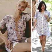 Anthropologie One September Lyla Tunic Top Chiffon Sequin Flowy Dress XS