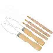 5 Pcs Beard Tool Kit Wire Threader Beading Device Diy Beads Chain Elastic