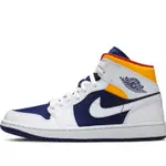 耐克 AIR JORDAN 1 MID DEEP ROYAL BLUE LASER 橙色運動鞋 ORIGINAL