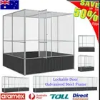 Large Birds Bird Cage Aviary Steel Budgie Pigeon Parrot Pet Mesh Cages Lockable
