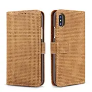 Retro Style Mesh Breathable Horizontal Flip Leather Case For Iphone 11Pro Max 6.5 Inch With Card Slot and Holder and Wallet