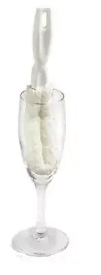Wine Glass- Crystal Stemware Brush, Soft & Gentle