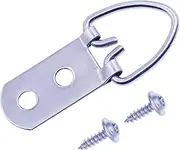 Heavy Duty D-Ring Picture Hangers with Screws, 30 Pcs Large Wide D Ring Picture Hanging Hardware, 2 Holes Picture Hooks for Mirror, Clock, Decoration, Paintings, Artwork Picture Frame