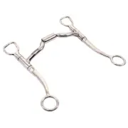 JK Bar H Equine Stainless Steel Med Port Shank Horse Mouth Bit W/ Roller|Bits