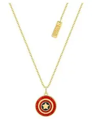 [Couture Kingdom] Sterling Captain America Enamel Shield Necklace in Gold