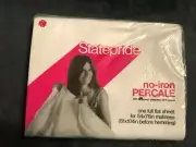 STATEPRIDE - ONE FULL FLAT BED SHEET - NEW --- WHITE 54X76