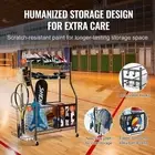 Sports Equipment Rolling Storage Cart on Wheels Basketball Organizer with