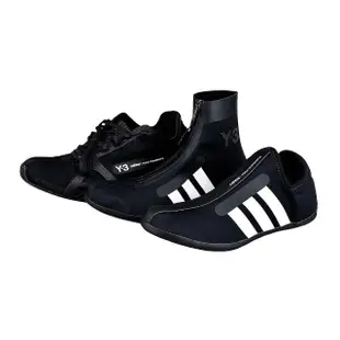 【Y-3 山本耀司】Y-3 RUNNER 4D IOW白字LOGO透氣網狀造型高低筒運動鞋(平輸品/黑)