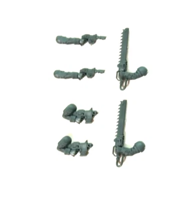 40k Imperial Guard Cadian Shock Troops Chainsword and Laspistol Bits x6