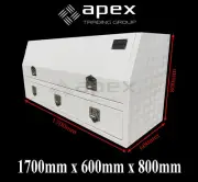 BRAND NEW TOOLBOX 2.5MM CHECKER POWDER COAT TOOL BOX-UTE TRUCK STORAGE-1768HDCPW