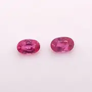 UNHEATED RUBY OVAL PAIR 4x6mm, 1.14 CTS