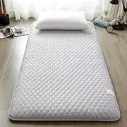 Generic Japanese Thin Futon Mattress, Foldable Portable Futon Floor Mat, Roll Up Sleeping Mat, Gray, Plush, Single