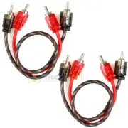 DS18 Ultra Flex 1 Ft RCA Cable 2 Ch Competition Rated Audio Connect RCA-1FT Pair
