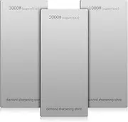 3 Pieces Diamond Sharpening Stone Diamond Knife Sharpener Plate Honing Whetstone for Kitchen Sharpening Dull, Blunt or Tired Edges (1000/2000/ 3000 Grit)