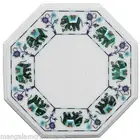 12" Marble corner side Table Top Inlay Handmade Work Home Decor