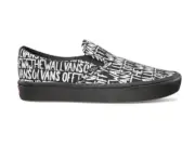 VANS ComfyCush Slip On Mens Size 9.5, Women’s 11 In Brush Black White NWB