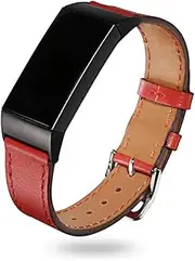 Compatible with Fitbit Charge 4/Charge 3/SE Bands for Women Men,Genuine Leather Wristband Strap Blacelet Replacement for Charge 4 & Charge 3 & Charge 3 SE Fitness Tracker
