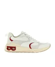 Round head lace-up sneakers 7 White