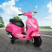 100x46cm Kids Ride On Car Electric Motorcycle Motorbike Vespa Licensed GTS Pink