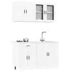 4 Piece Kitchen Cabinet Set "Kalmar" White Engineered Wood vidaXL