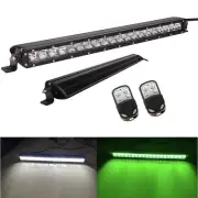 22/32/42/50inch White & Green Off-road LED Light Bar Strobe for ATV Hog Hunting