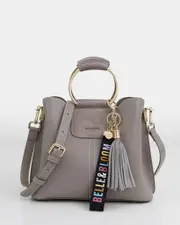 [Belle & Bloom] Twilight Leather Cross-Body Bag - Grey