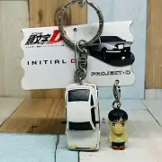 SK Japan Initial D Figure & Car Keychain AE85 Levin & Itsuki Takeuchi