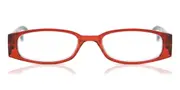 Oval Full Rim Plastic Men's Glasses Red, Size +1.00 - Lenses Included - Private Health Rebate - Blue Light Block Available - SmartBuy Readers
