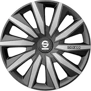 Sparco Wheel Covers Milano - 15-inch - Grey/Silver - Set of 4 Pieces