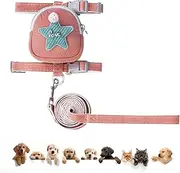 Dog Backpack Harness Set | Five-Pointed Star Lovable Pack Bag for Small Dogs - Dog Apparel Pet Decoration for Daily Walking, Hiking, Training, Hunting, Outdoor Adventure Beutee
