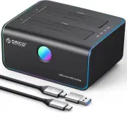 ORICO 2.5" 3.5" RGB Hard Drive Docking Station Offline Clone USB 3.2 to SATA ...