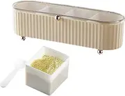 Condiment Container | Clear Lid Condiment Container Food Grade - Non Slip Salt Container, Portable Condiment Container for Salt, Sugar, Pepper