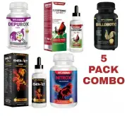 COMBO 5×1 PARA GALLOS/ROOSTERS (DEPUROX, SUPERTONIC, NITROX, ENER-JET) Exp. 2026