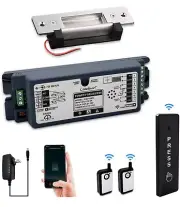 WiFi Access Control Electric Strike Door Lock System with Wireless Press Button