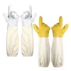 1 Pair Anti-sting Canvas Sheepskin Gloves Anti-bee Beekeeping Tools
