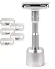 6 Ranges Adjustable Double Edge Razor Shaving Safety Shaver Blades Zinc Alloy SR