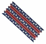 PIER1 36" PATRIOTIC RED, WHITE AND BLUE BEADED TABLE RUNNER BNWT