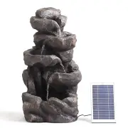 GROTTO FALL SOLAR WATER FOUNTAIN WITH LED LIGHTS