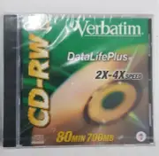 Verbatim DataLifePlus (SERL) CD+RW 700M 80 MIN Jewel Case Singles 2x-4X NEW