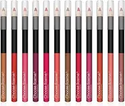 LEBHAR 12-Color Velvet Matte Lipstick Pen Long-lasting Non-fading Nude Bean Paste Lip Liner Set