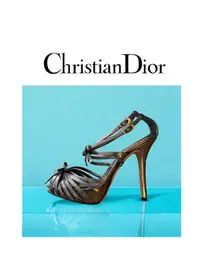 在飛比找Yahoo!奇摩拍賣優惠-【只有一雙】Christian Dior 真皮貼膜蝴蝶結涼鞋